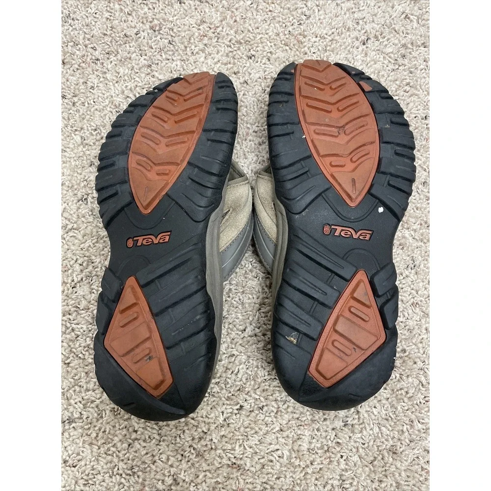 Teva Flip Flop‎ Sandal Mens 10 Comfort House Shoes Outdoors Gray Brown Casual